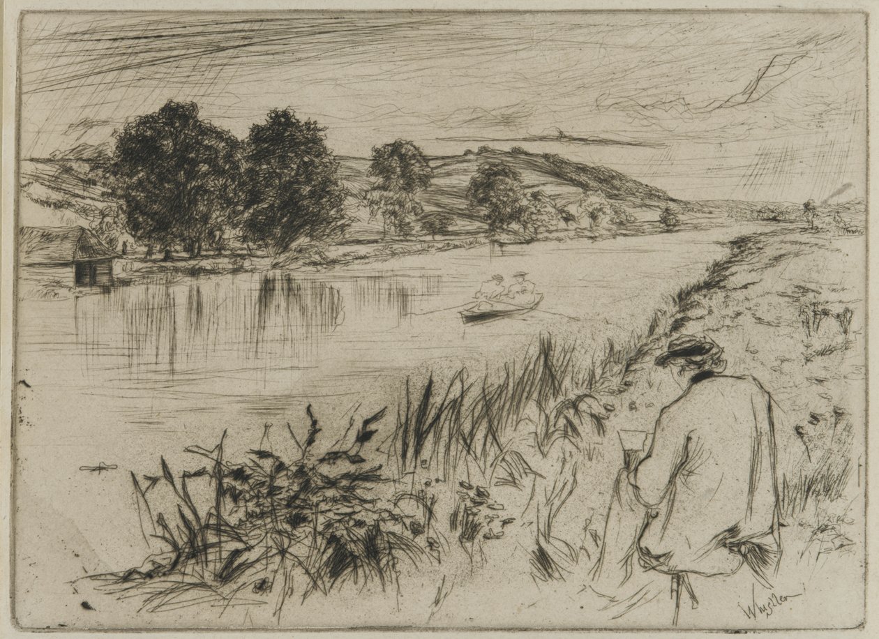Sketching, č. 1, 1861 (lept na papíře) od James Abbott McNeill Whistler
