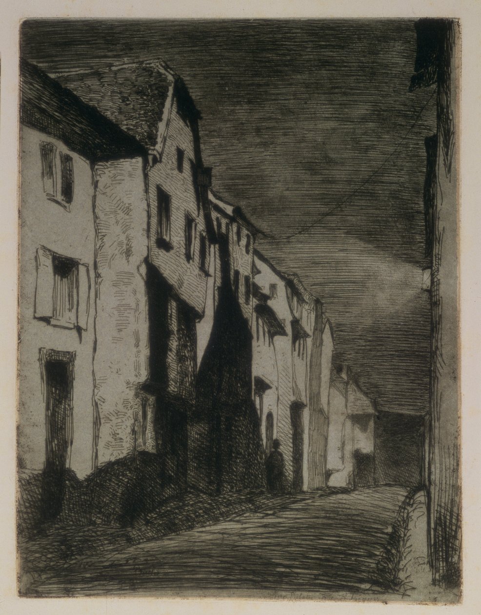 Ulice v Saverne, 1858 od James Abbott McNeill Whistler