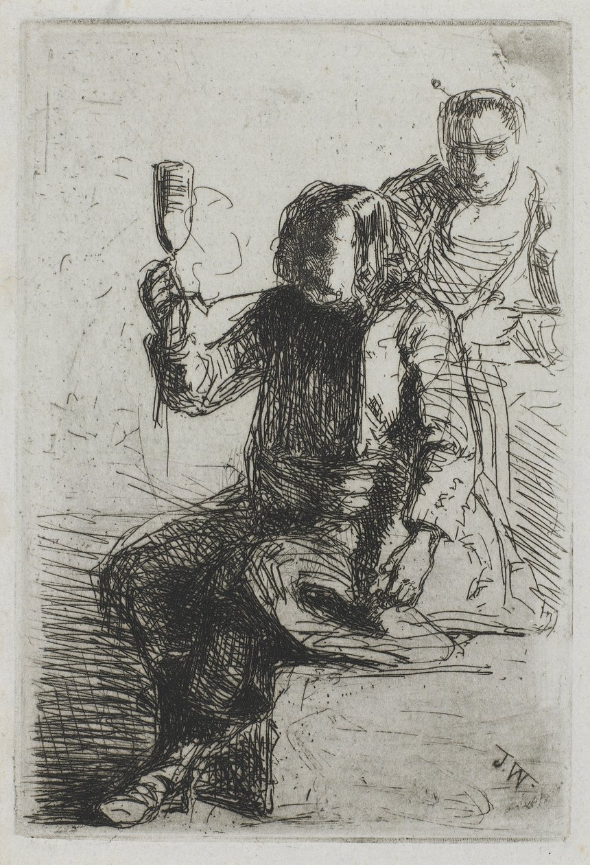 Holanďan drží sklenici, kolem roku 1857 (lept na papíře) od James Abbott McNeill Whistler