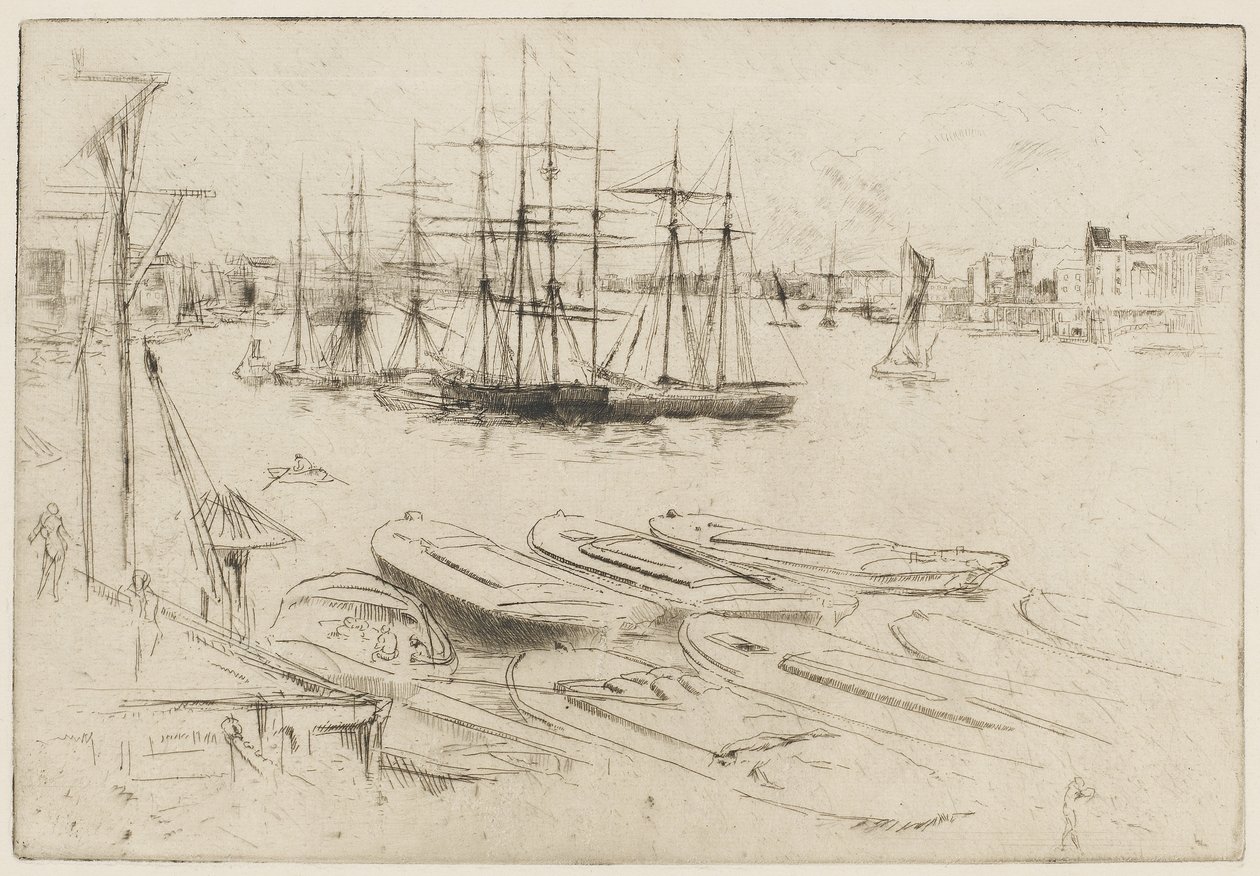 Velký bazén, asi 1879 (lept na papíře) od James Abbott McNeill Whistler