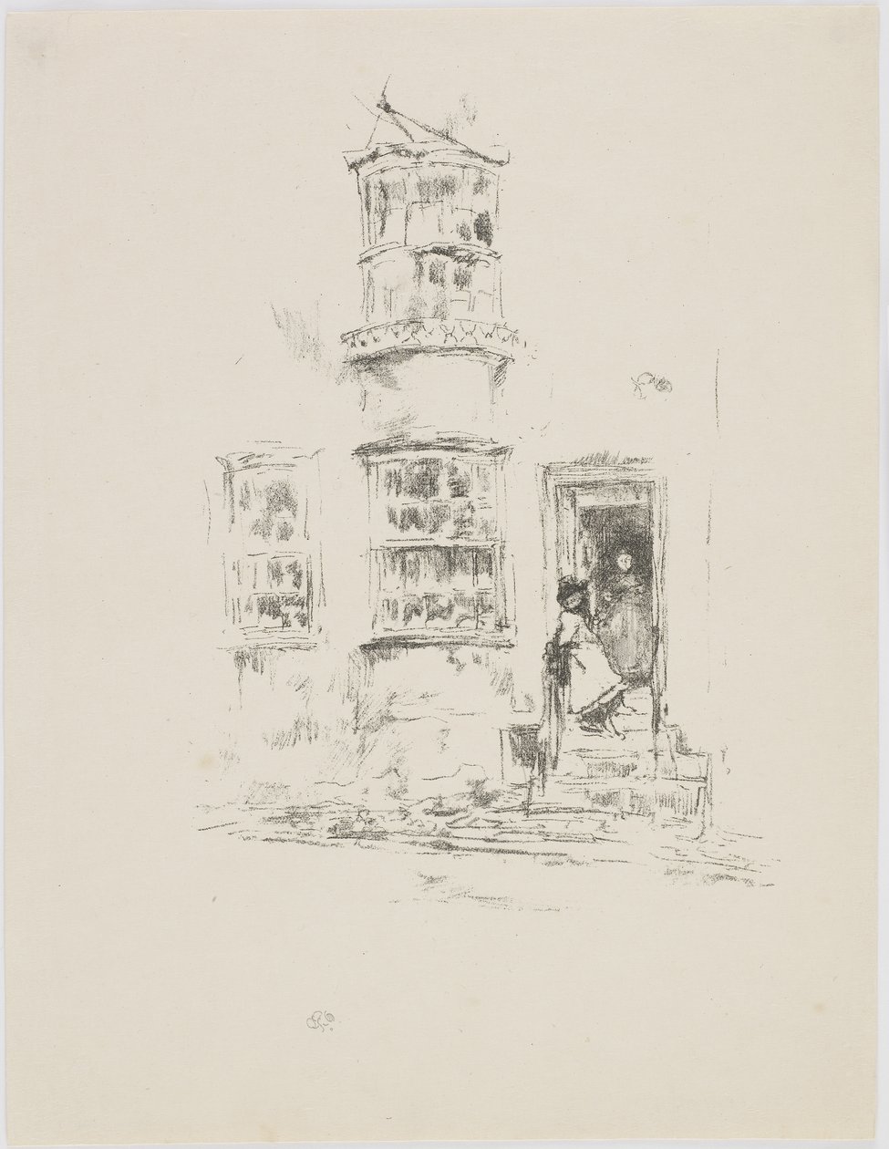 The Little Steps, Lyme Regis, 1895-96 (litografie na papíře) od James Abbott McNeill Whistler