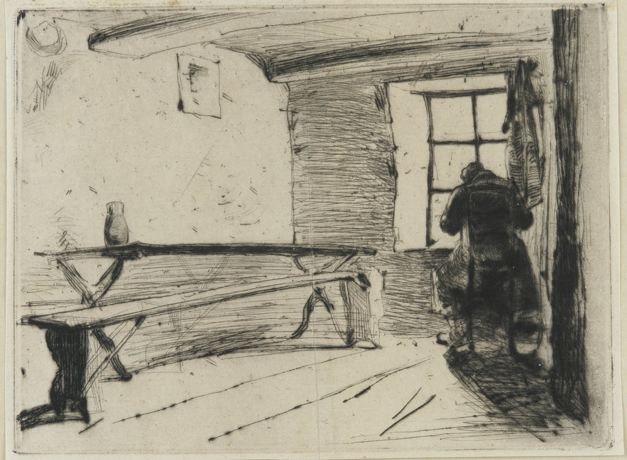 Lakomec, kolem roku 1861 (suchá jehla na papíře) od James Abbott McNeill Whistler