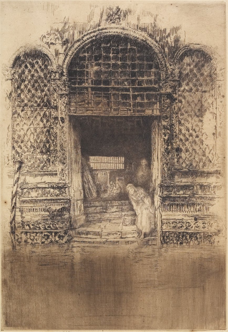 Staré dveře z prvního benátského souboru, 1879-1880 od James Abbott McNeill Whistler