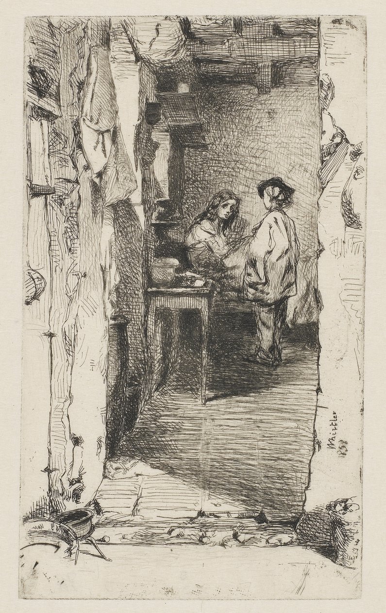 Sběrači hadrů, 1858 (lept na papíře) od James Abbott McNeill Whistler