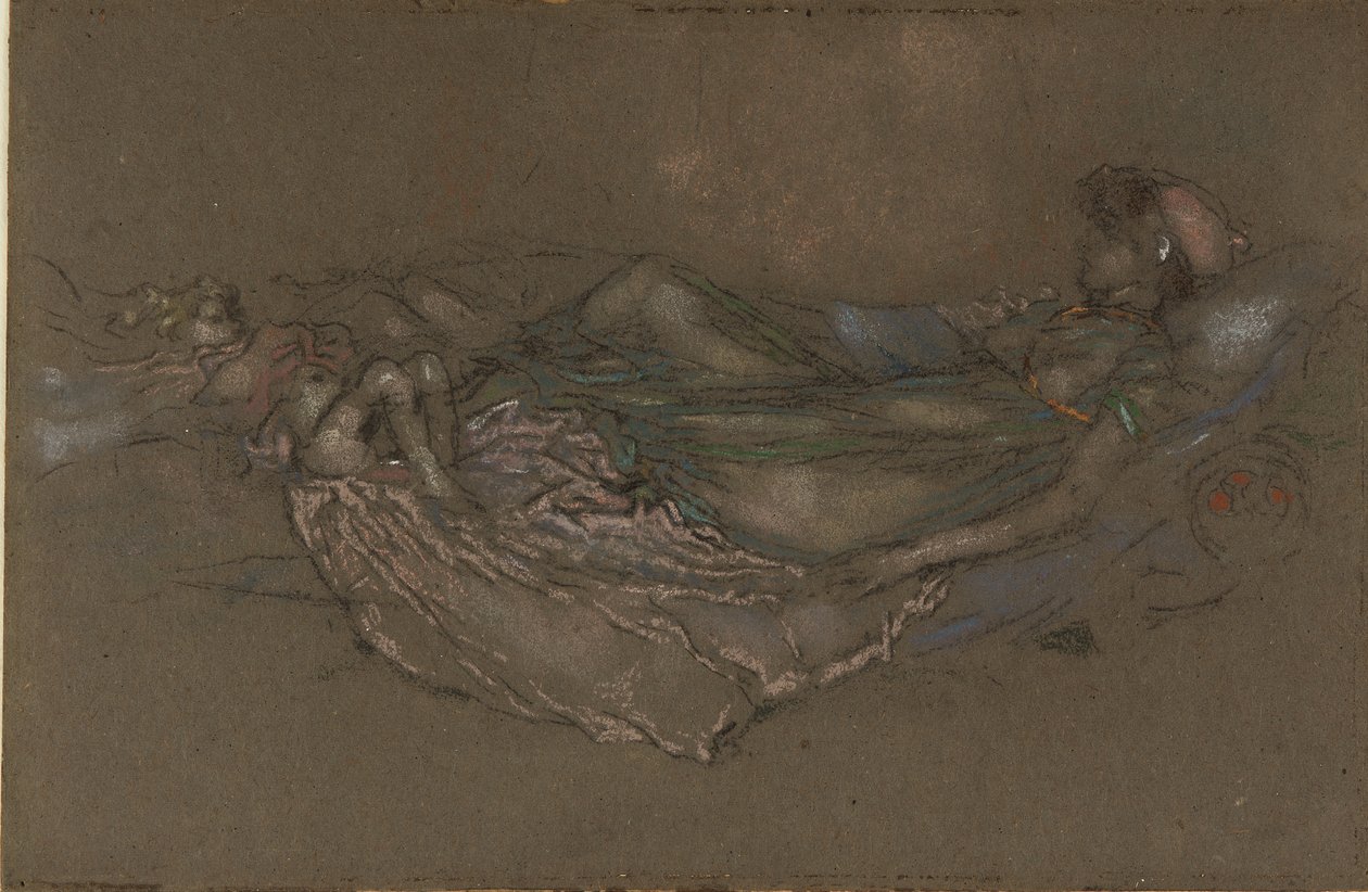 Mušle, asi 1891 (křída a pastel na šedém papíře) od James Abbott McNeill Whistler