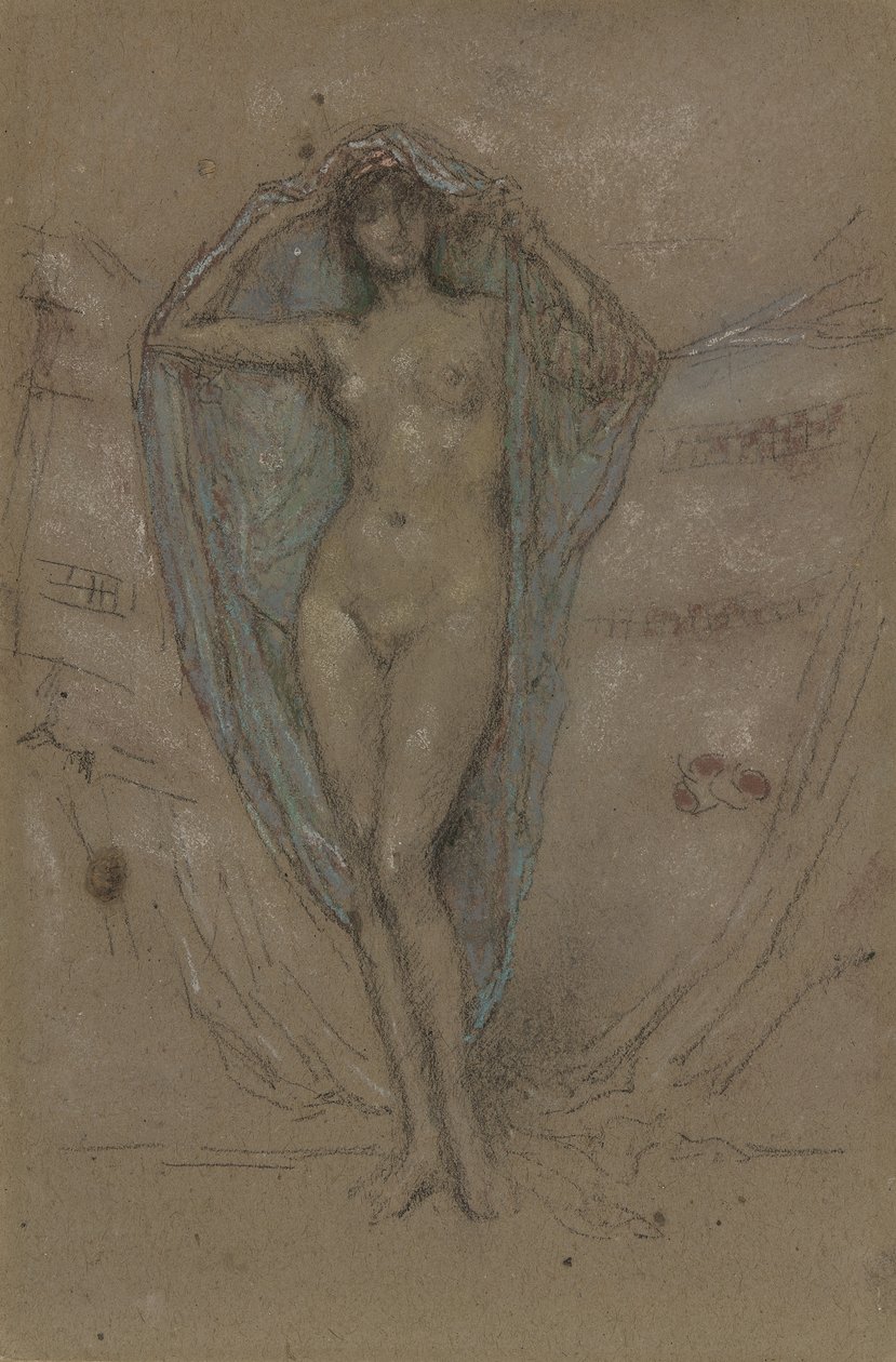 Venus Astart, 188890 (křída a pastel na hnědém papíře) od James Abbott McNeill Whistler