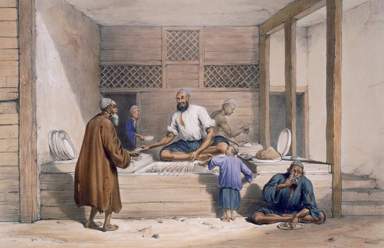 Cabaub Shop, Cabul, 1843 od James Atkinson