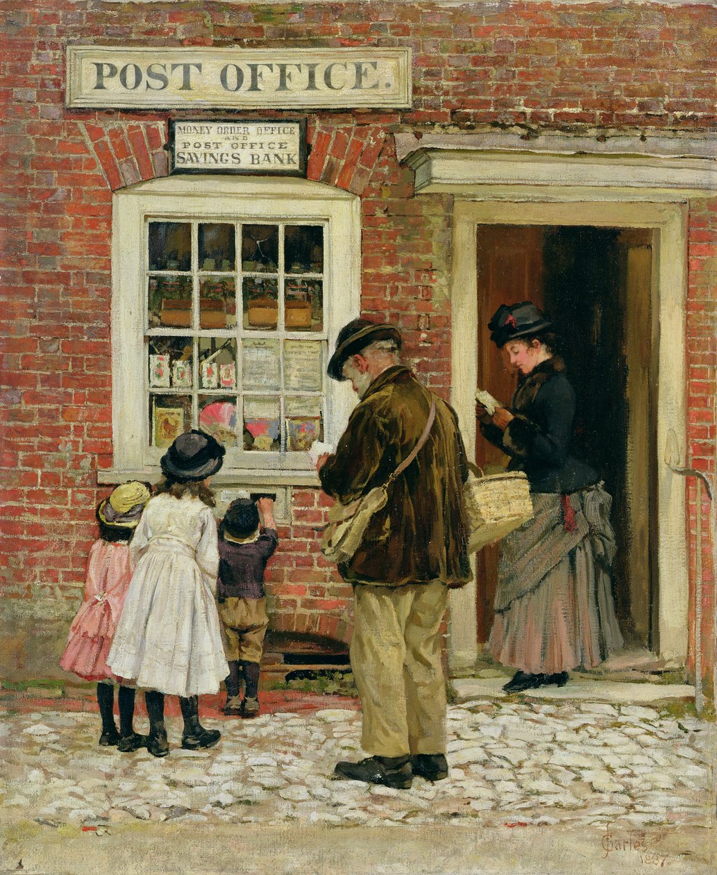 Vesnický obchod, 1887 od James Charles