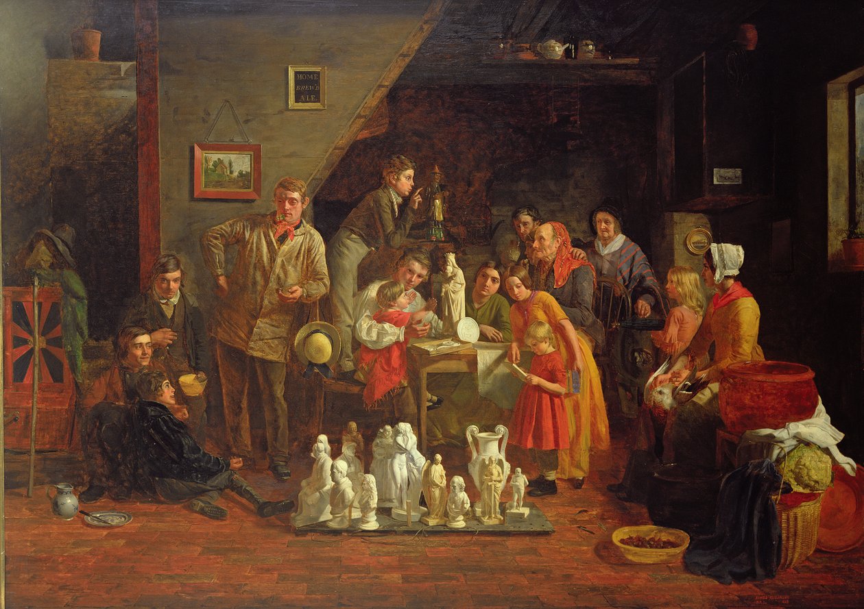 Italský obraz - Chlapci v Roadside Alehouse, 1849 od James Collinson