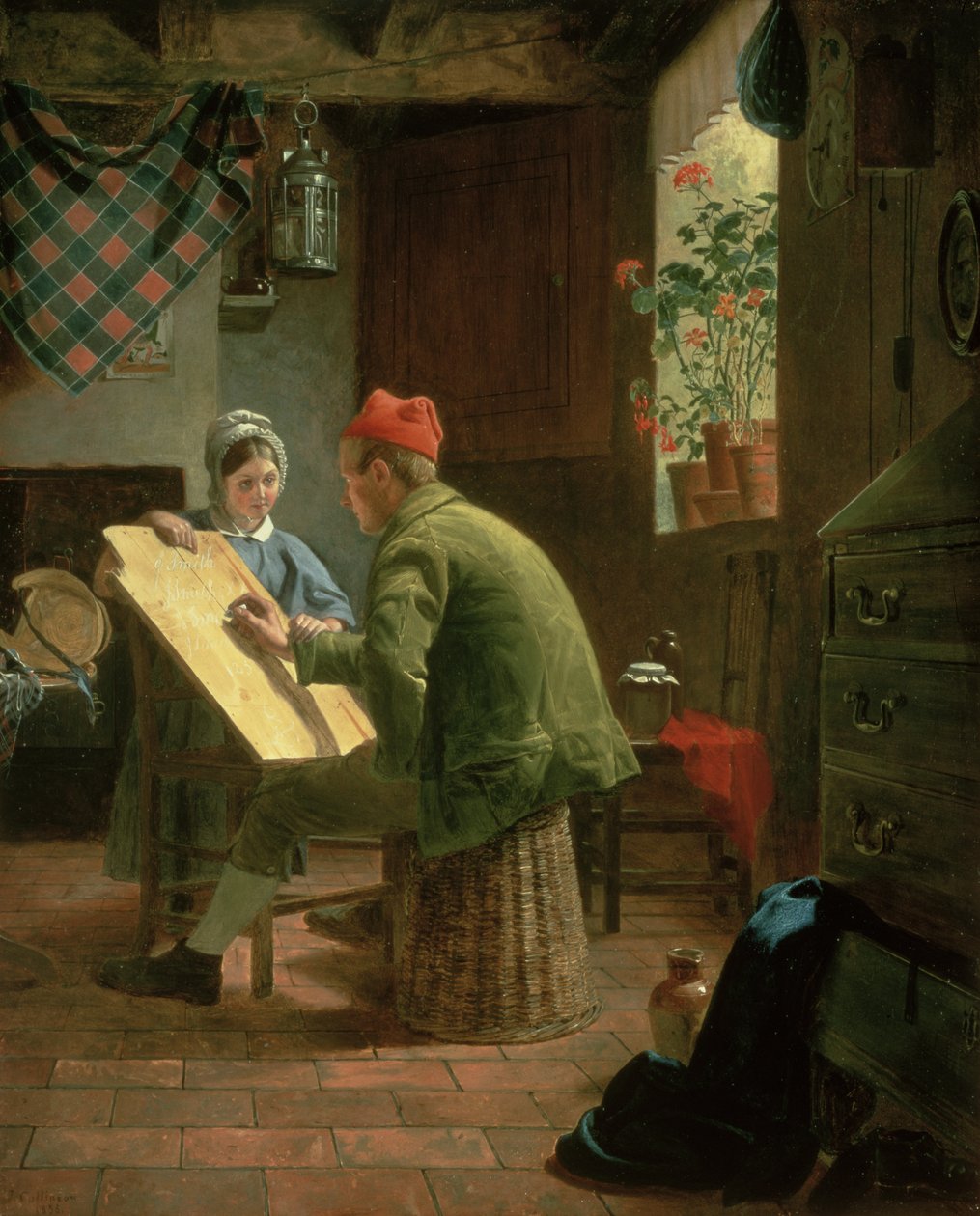Lekce psaní, 1855 od James Collinson