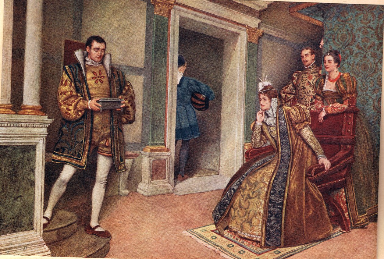 "Ale ty, ty skrovné olovo", ilustrace z "Kupce benátského". od James Dromgole Linton