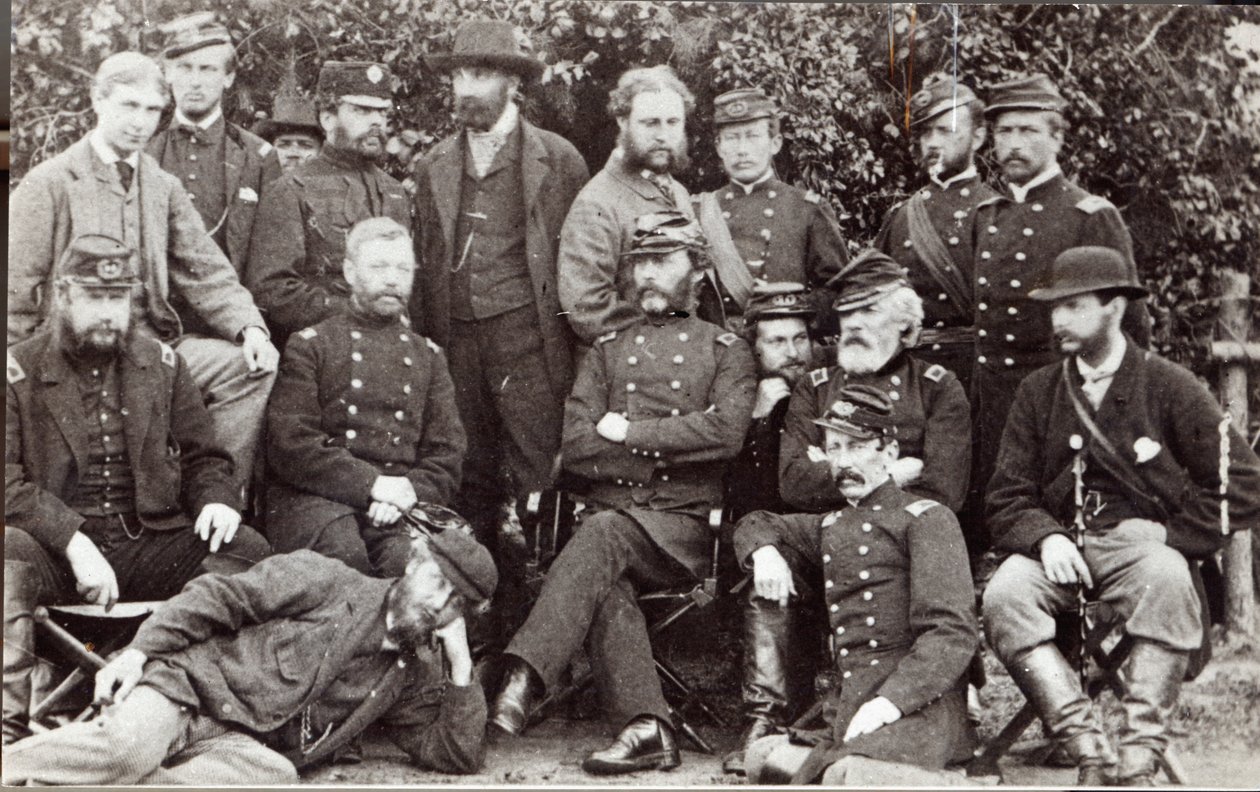 Generál Marcy a přátelé v Camp Winfield Scott, poblíž Yorktownu, 2. května 1862 od James F. Gibson
