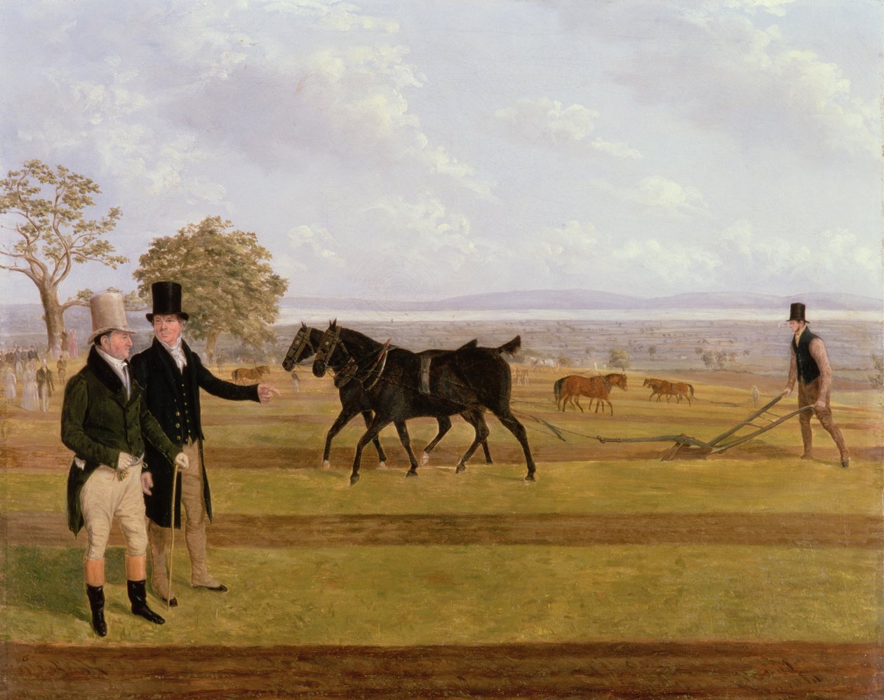 Sir Charles Morgan na zápase v orbě v Castletonu, 1845 od James Flewitt Mullock