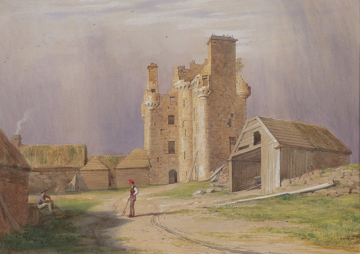 Hrad Tillycairn, 40. léta 19. století od James Giles
