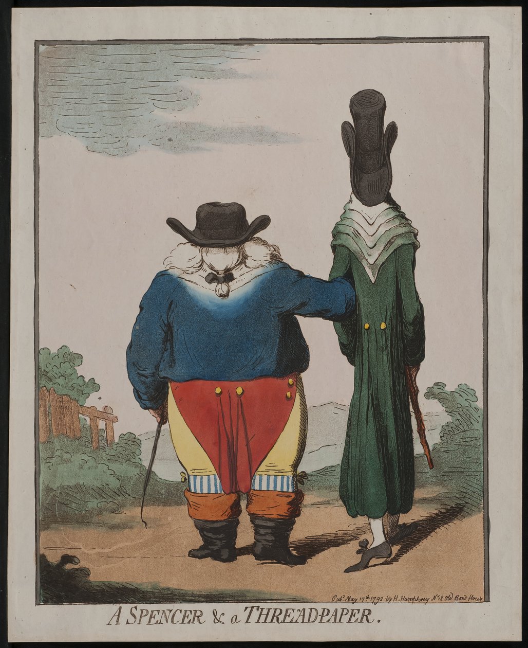 Spencer a nitkový papír, 1792 od James Gillray