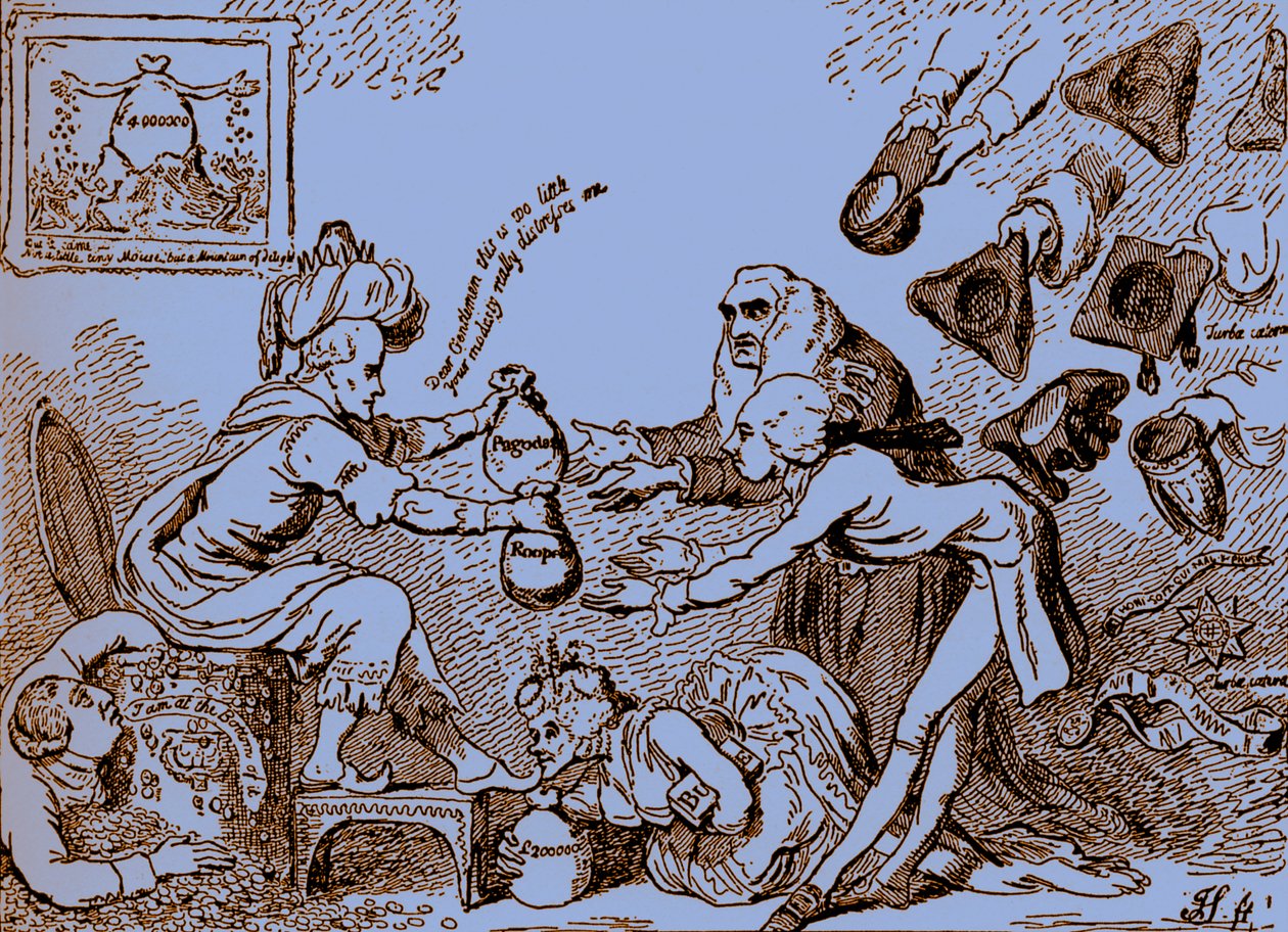Indian Nabobs Wealth - karikatura od Gillray od James Gillray