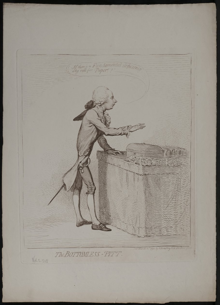 Bezedný Pitt, 1792 od James Gillray