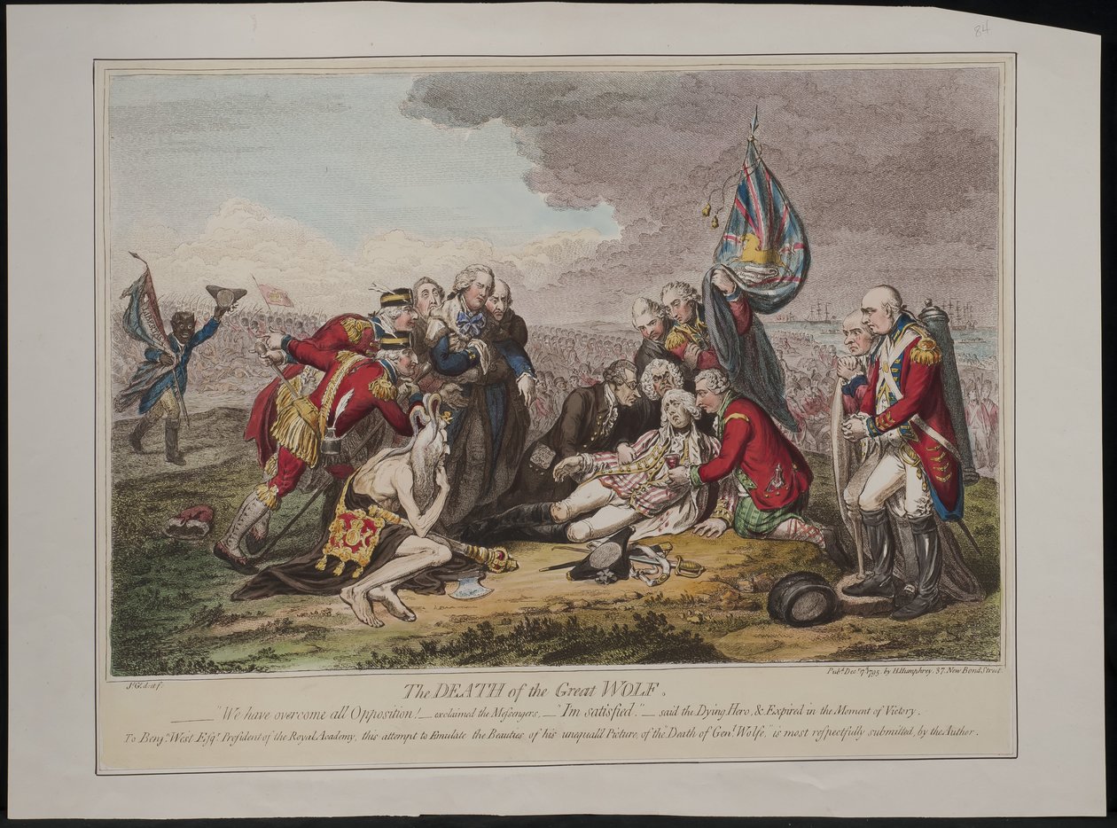 Smrt velkého vlka, 1795 od James Gillray