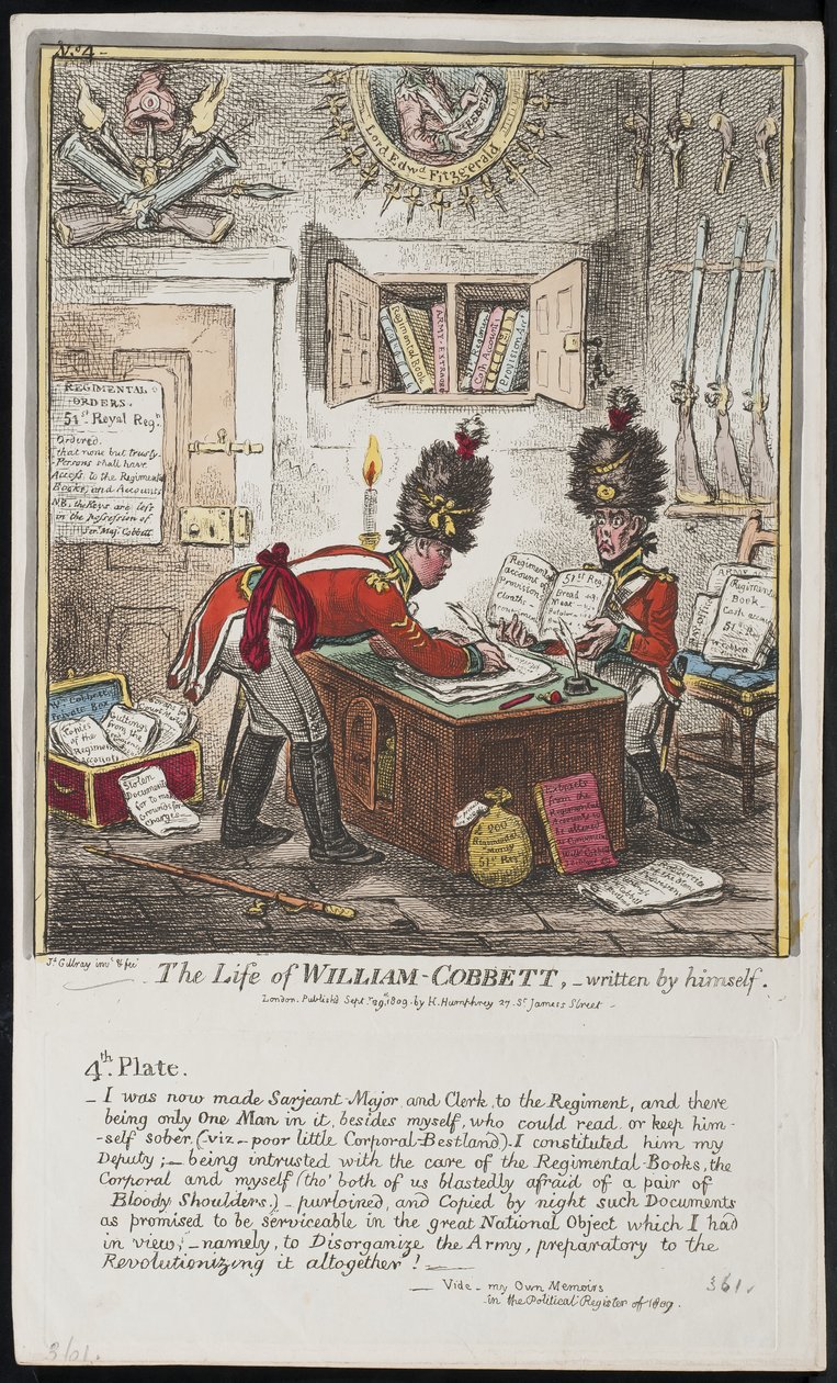 Život Williama Cobbetta, který napsal sám od James Gillray