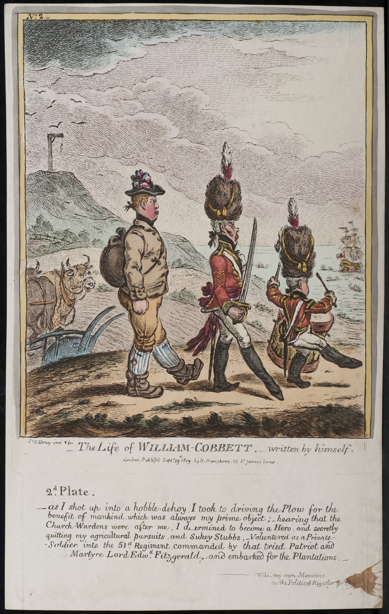 Život Williama Cobbetta, který napsal sám od James Gillray