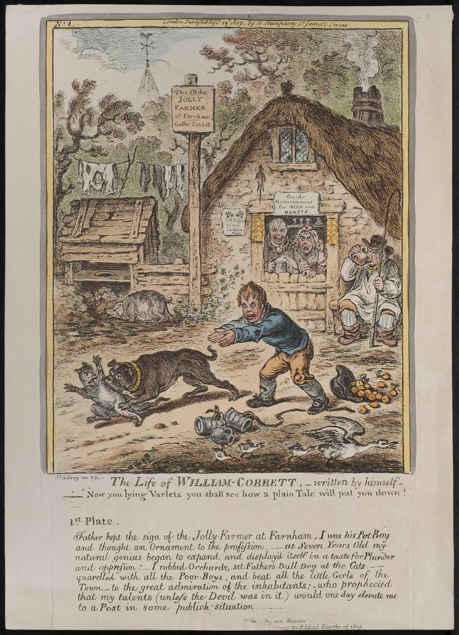 Život Williama Cobbetta, který napsal sám od James Gillray