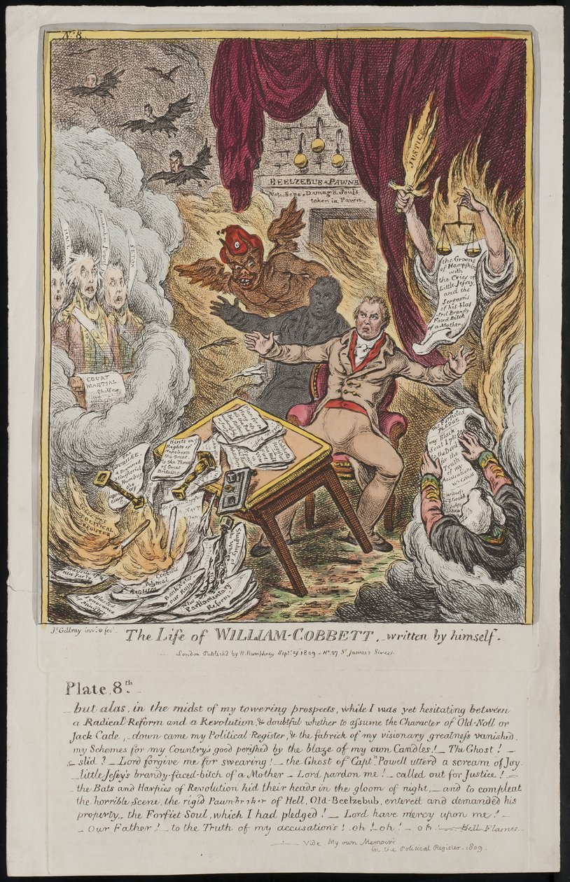 Život Williama Cobbetta, kterou sám napsal, 1809 od James Gillray