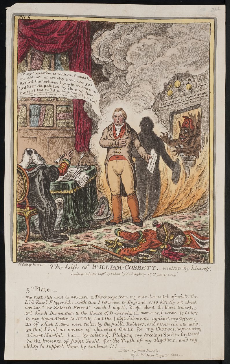 Život Williama Cobbetta, kterou sám napsal, 1809 od James Gillray