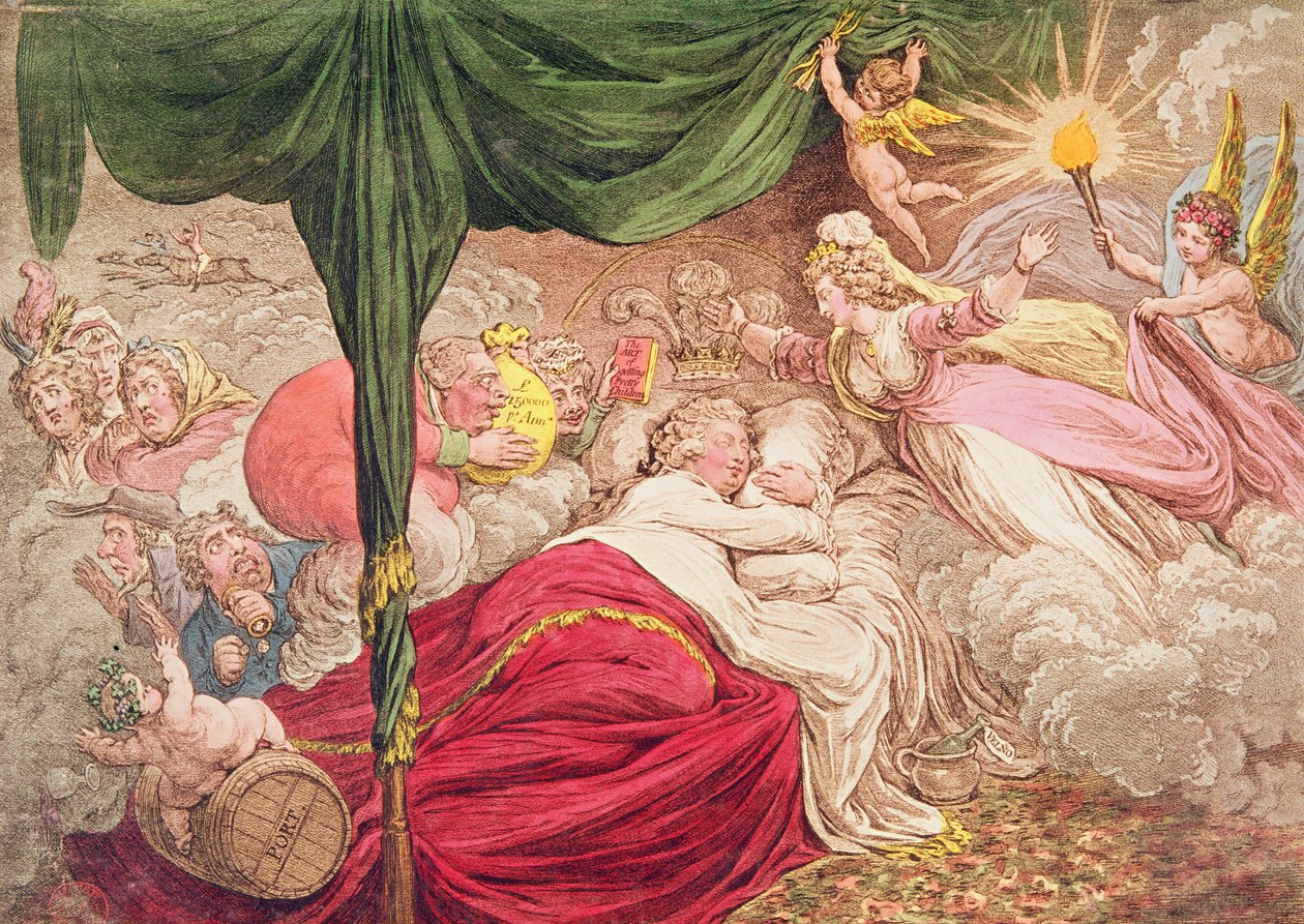 Sen milence, 24. ledna 1795 od James Gillray