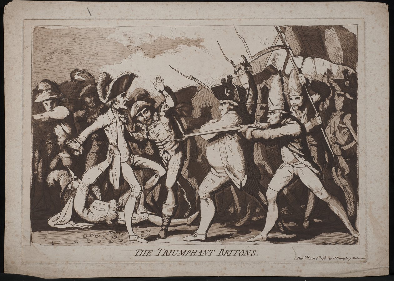 The Triumphant Britons, 1780 od James Gillray