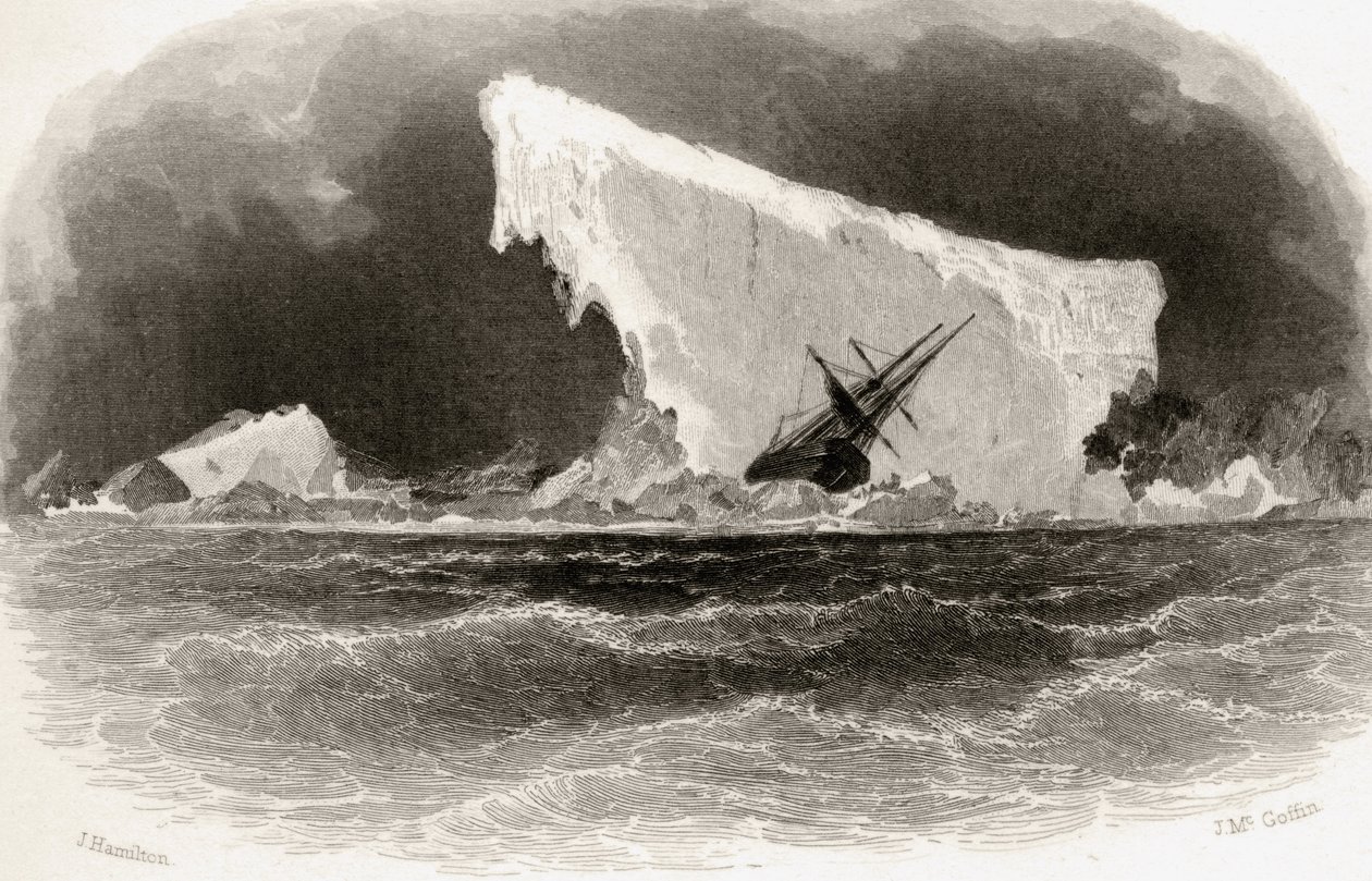 Ship Wrecked on Iceberg, vyryl J. McGoffin, titulní ilustrace z 