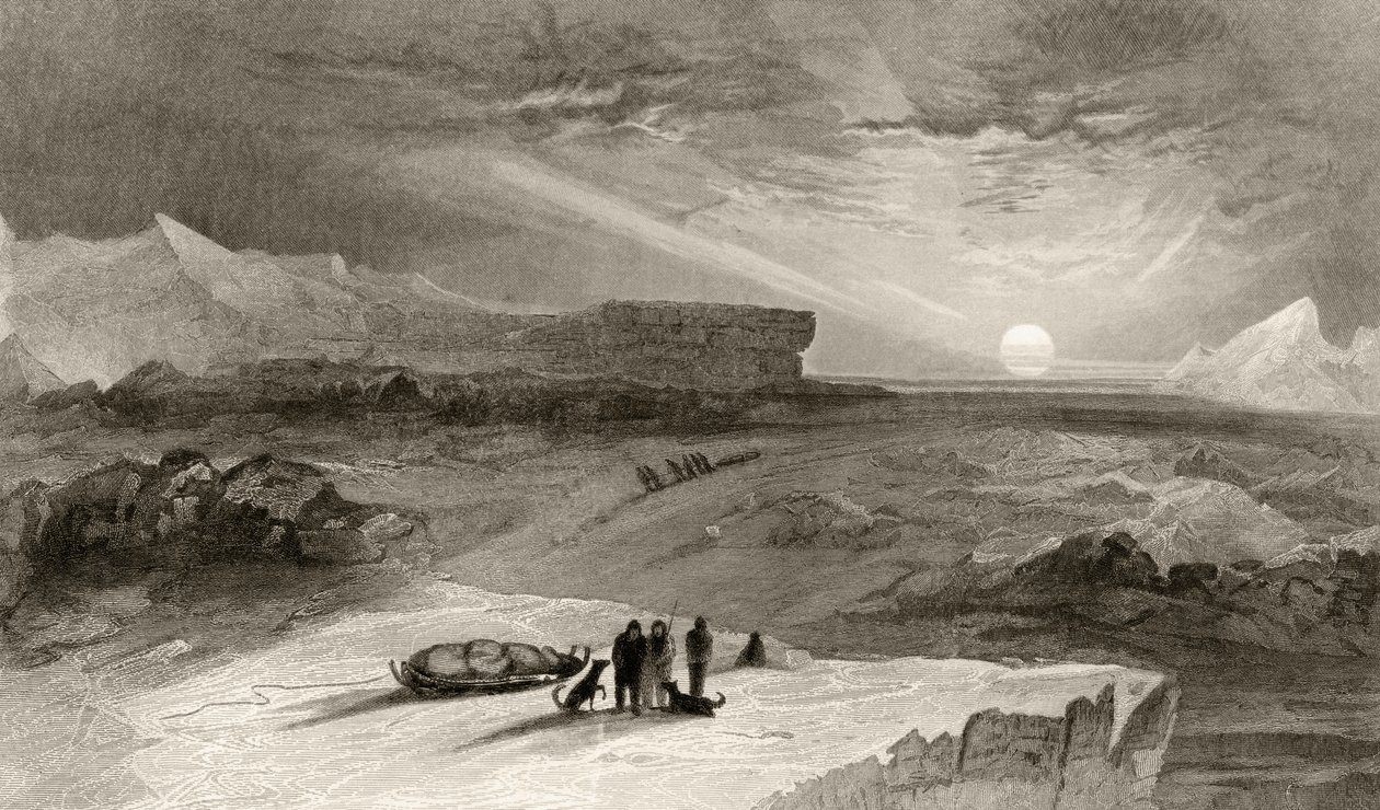 The Look Out from Cape George Russell, vyrytý R. Hinshelwoodem, z 