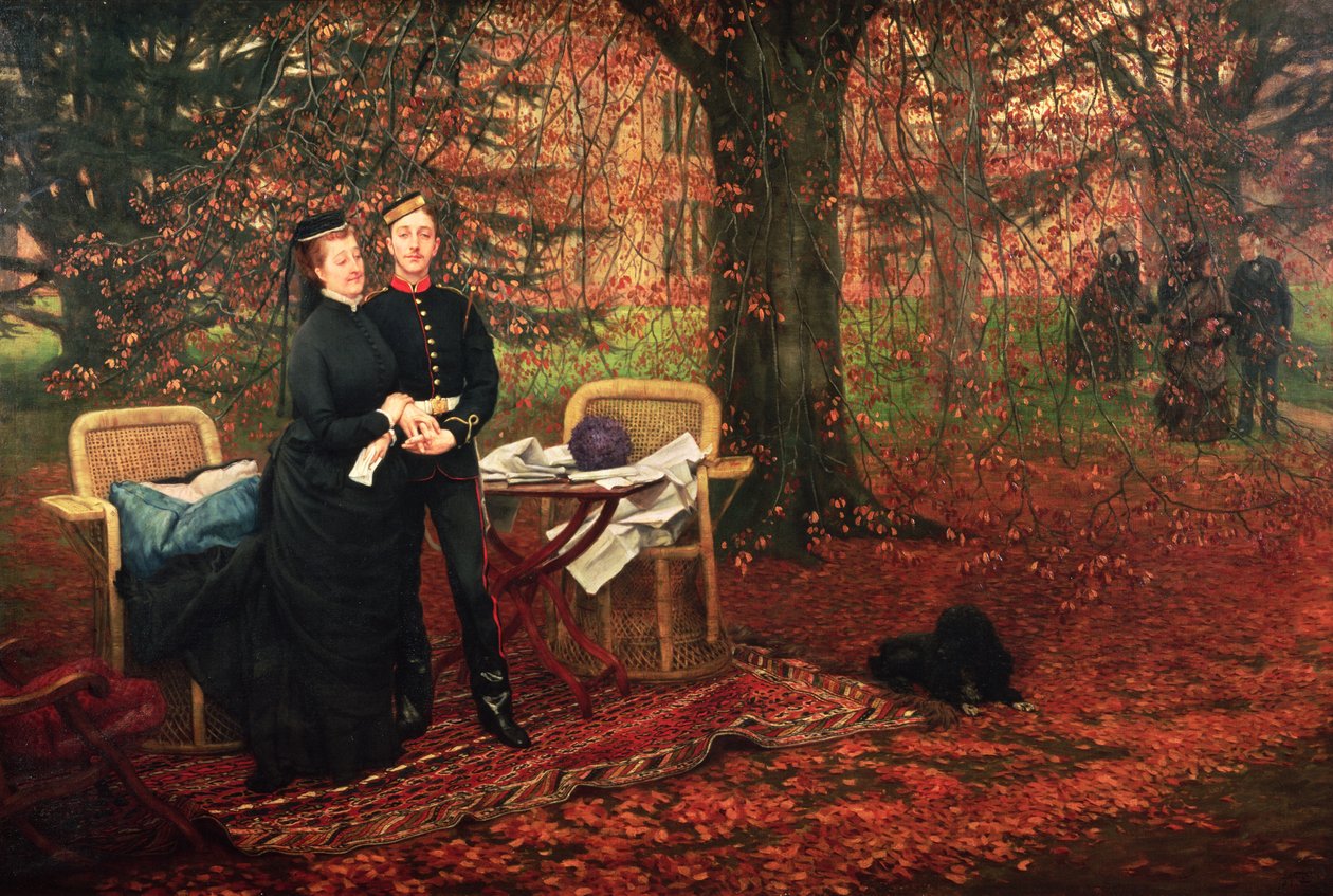 Císařovna Eugenie (1826-1920) a Eugene-Louis Napoleon Bonaparte (1856-79) v Camden Place, Chislehurst od James Jacques Joseph Tissot