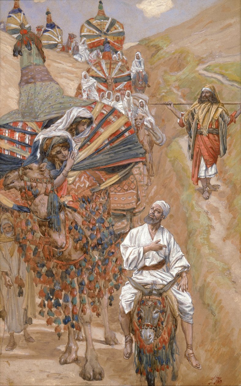 Rebecca se mimochodem setká s Isaacem od James Jacques Joseph Tissot