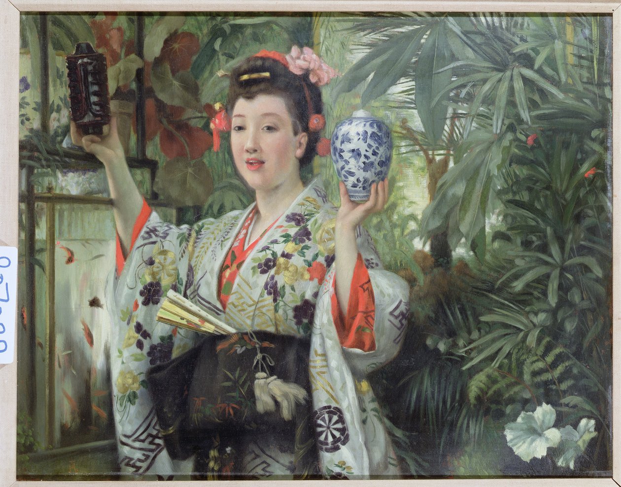 Japonská váza, kolem roku 1870 od James Jacques Joseph Tissot