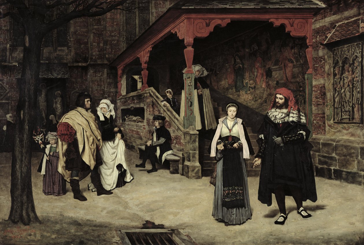 Setkání Fausta a Markétky od James Jacques Joseph Tissot