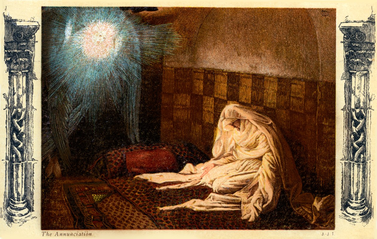 Zvěstování - Svatý Lukáš, kapitola 1 - Bible od James Jacques Joseph after Tissot