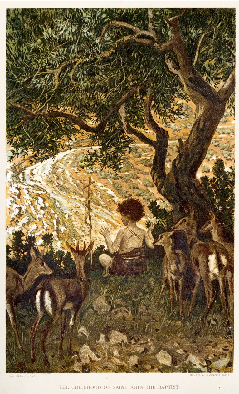 Dětství svatého Jana Křtitele - Bible od James Jacques Joseph after Tissot