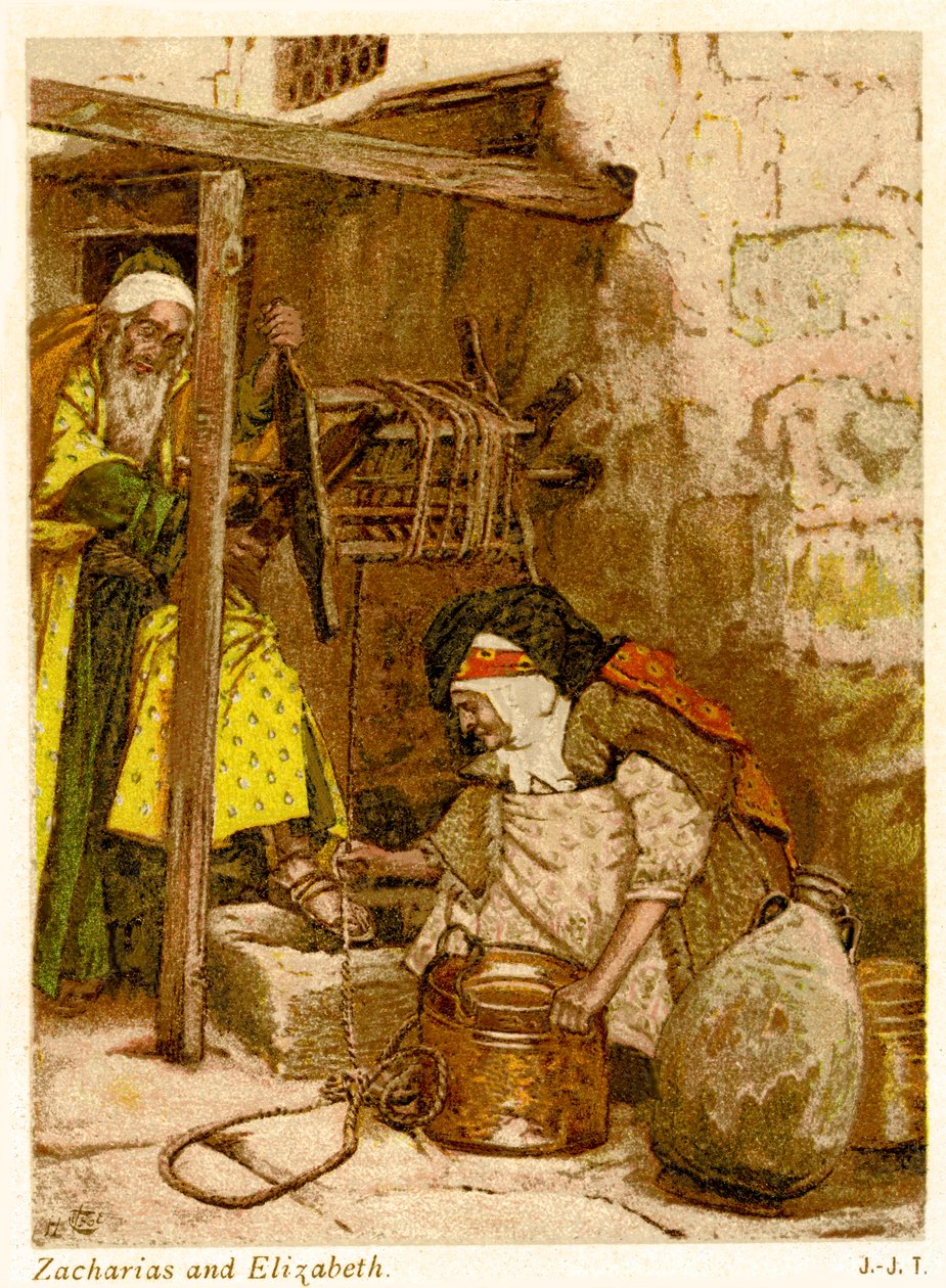 Zachariáš a Alžběta, Svatý Lukáš - Bible od James Jacques Joseph after Tissot