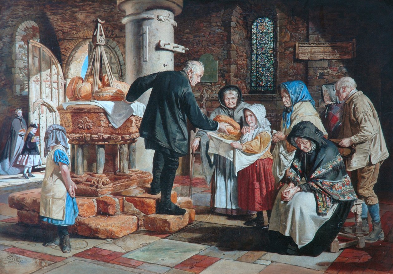 The Dole, Stow Church, Lincolnshire, c.1864-67 olej na panelu od James Lobley