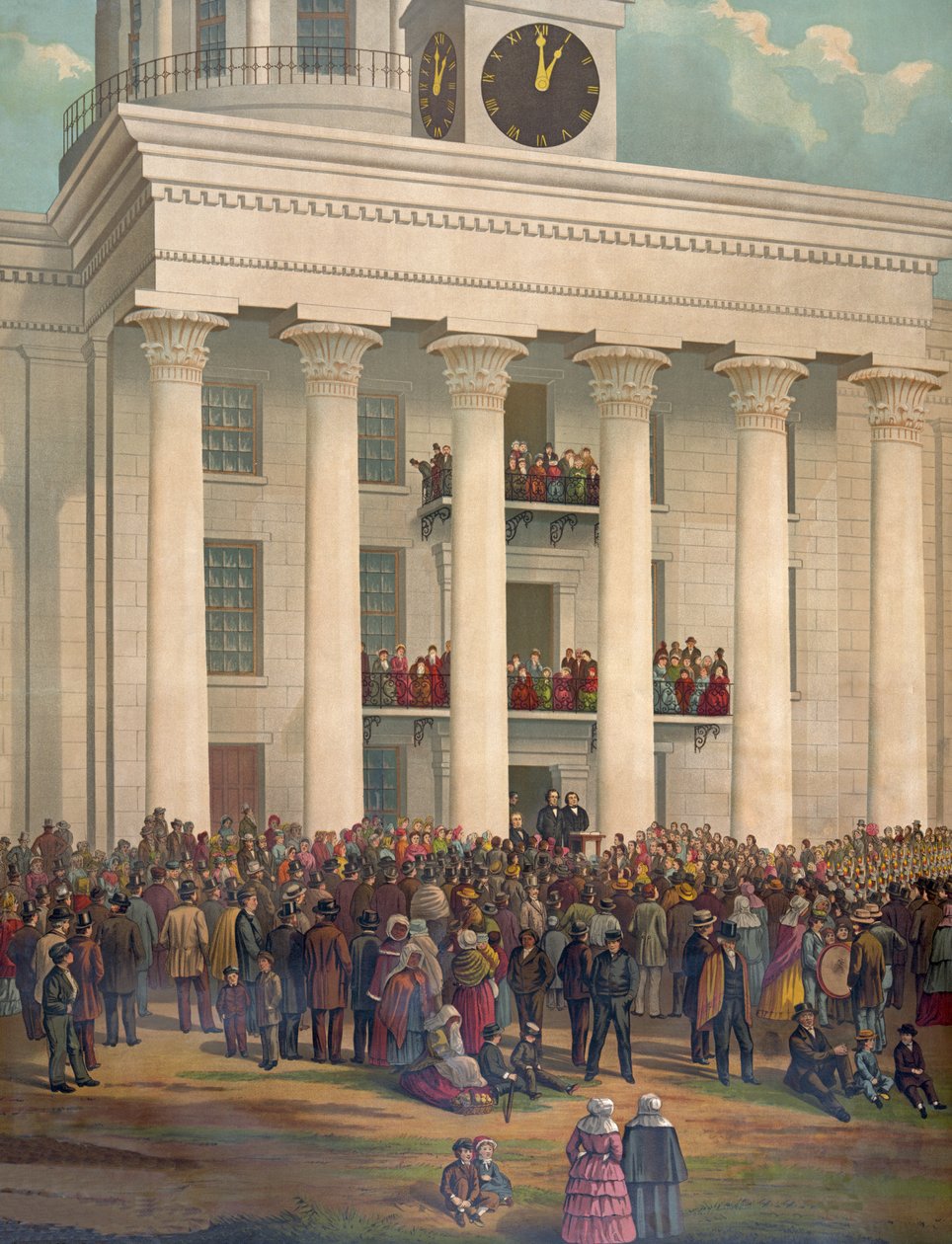 Výchozí bod Velké války mezi státy, Inaugurace Jeffersona Davise, Montgomery, Alabama, 18. února 1861, pub. 1878 od James Massalon