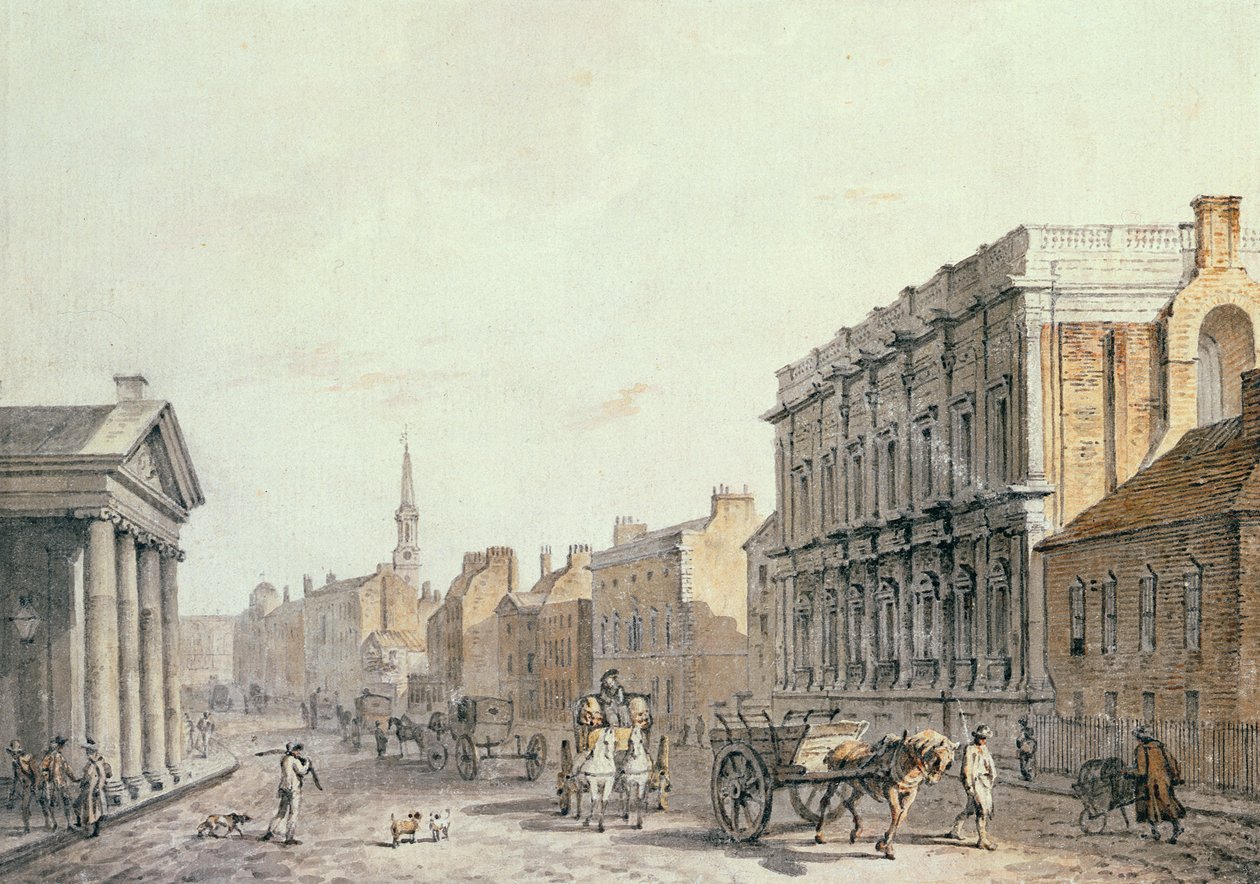 Pohled na Whitehall, při pohledu na Charing Cross, 1790 od James Miller