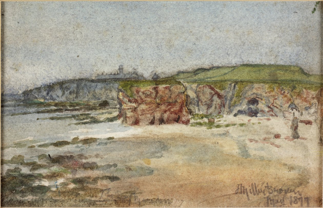 Marsden Bay 1877 (akvarel a tužka na papíře) od James Miller Brown