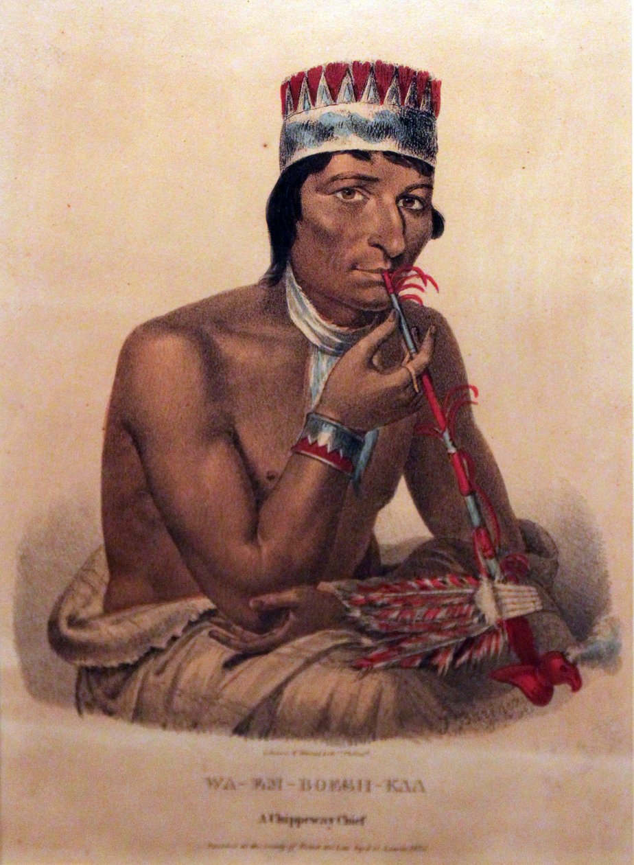 Waemboeshkaa, Chippeway Chief, 1825 od James Otto Lewis