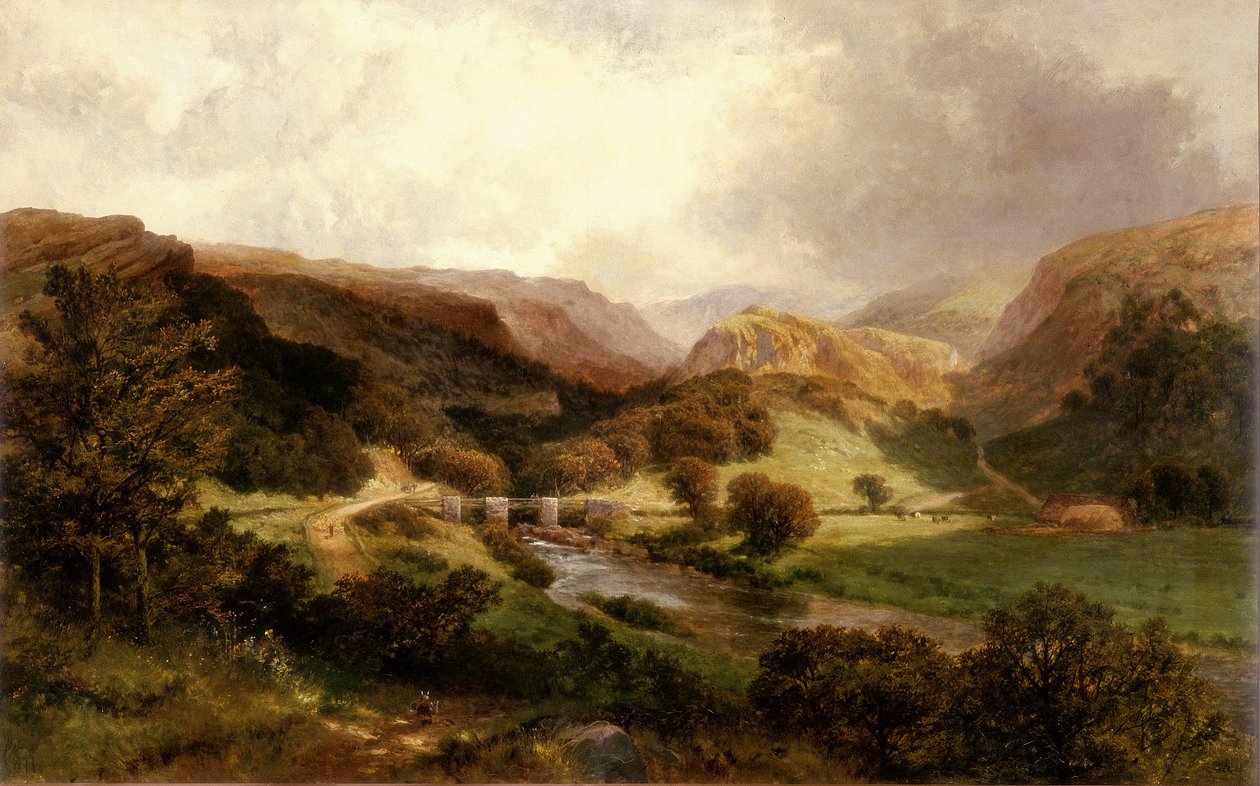 Pont-y-Pant a údolí Lledr, Severní Wales od James Peel