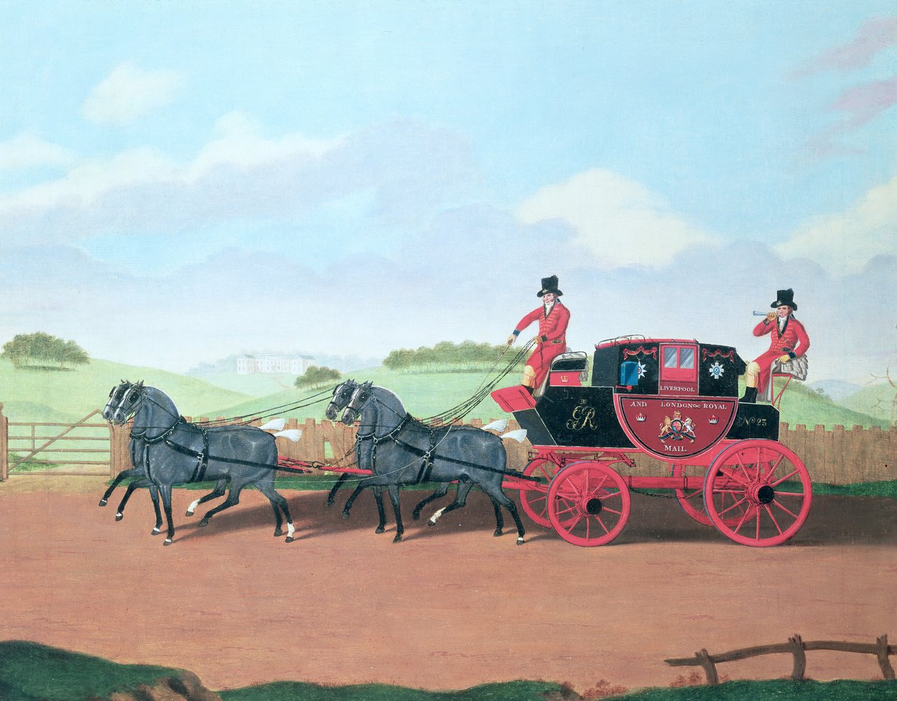 Liverpool a Londýn Royal Mail Coach, 1812 od James Pollard