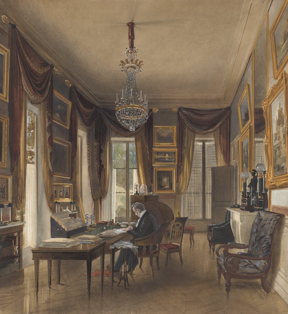 Studie krále Ludvíka-Philippa v Neuilly od James Roberts