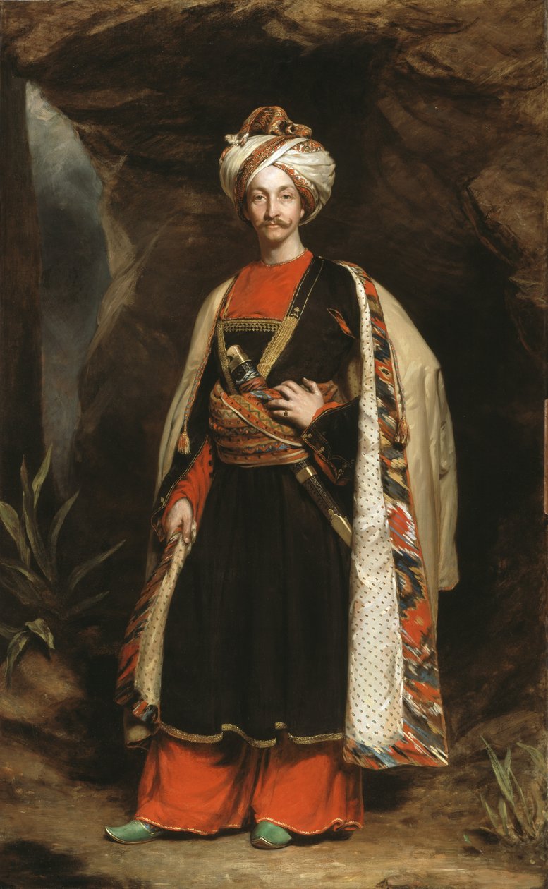 Kapitán Colin Mackenzie ve svém afghánském oděvu, asi 1842 od James Sant