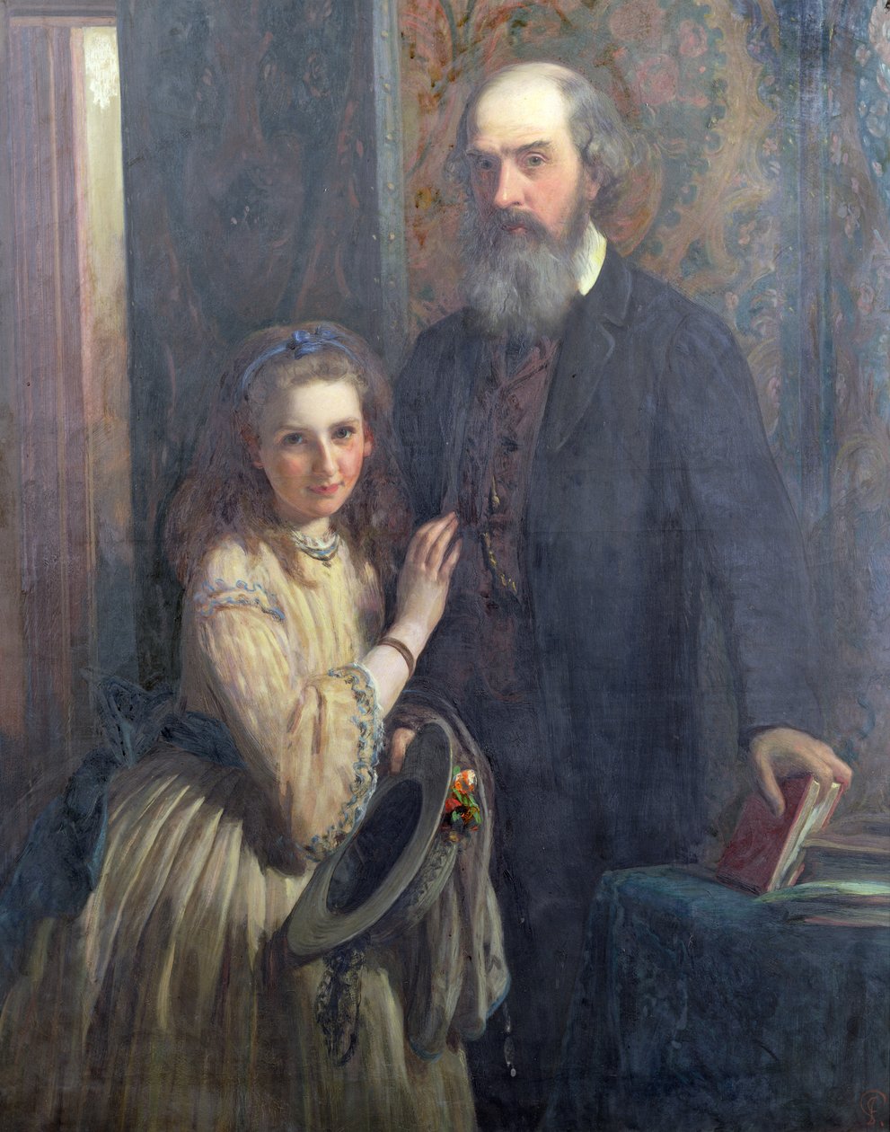 Sir William FitzHerbert se svou dcerou Idou, 1862 od James Sant