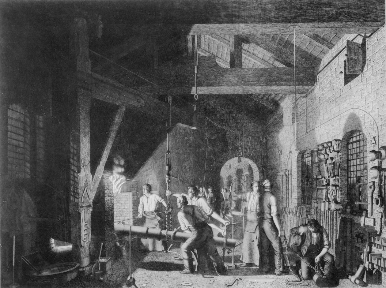 Kovárna, 1859 od James Sharples