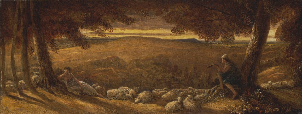 Večerní pastvina od James Smetham